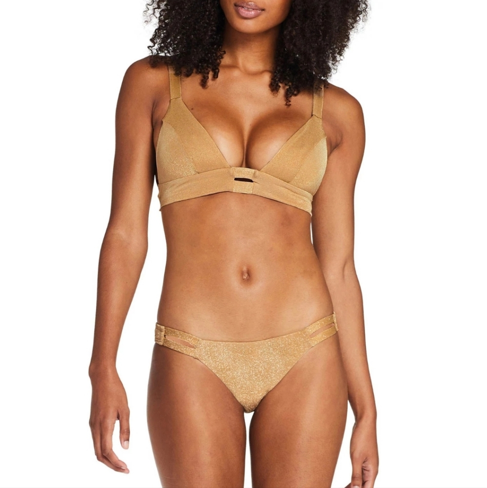 Vitamin A Bikini Set Metallic Gold